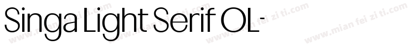 Singa Light Serif OL字体转换